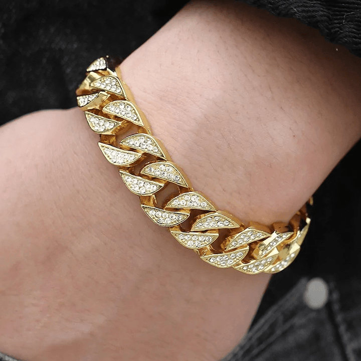 Pllakashop™ Miami Gold Curb Cuban Bracelet - Pllaka Shop#