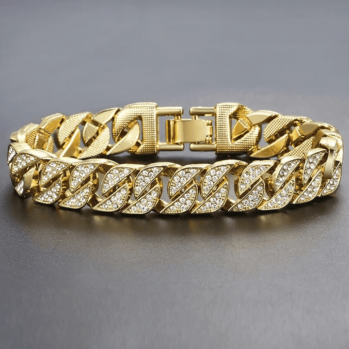 Pllakashop™ Miami Gold Curb Cuban Bracelet - Pllaka Shop#